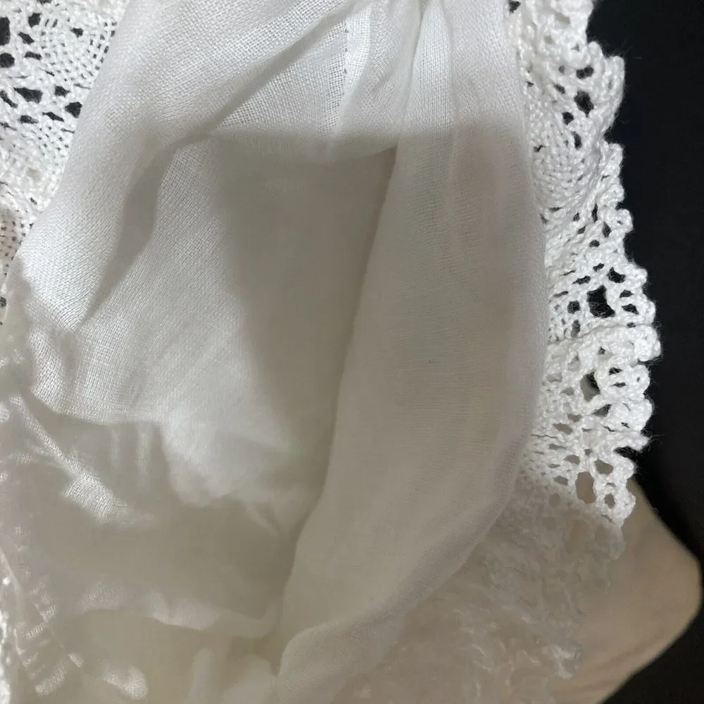 Christmas Stocking Shabby Chic White Vintage‎ Lace Handmade 20